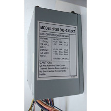 БУ Блок питания 300 Вт PSU, 24+4 pin, питание видеокарты - Нет, 80 мм, ATX, 300-0332RT
