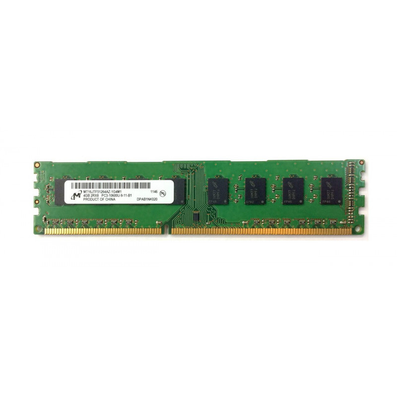БУ Оперативна пам`ять 4 ГБ, DDR3, для ПК, Micron (1333 МГц, 1.5 В, CL11, MT16JTF51264AZ-1G4M1)
