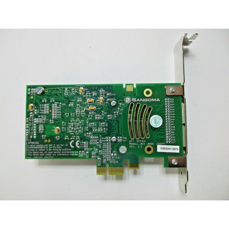 Used IP telephony card PCI-e Sangoma A102 (2006) single port T1/E1