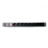 БУ Блок розеток ESERVER 19" 8 розеток, вимк., алюм. корпус PDU 220В, 16А (WT-2261A-GER-8WAY)
