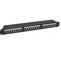 Used Patch panel W&T shielded 24 ports RJ-45 19" cat.5e 1U FTP from state cables (WT-2084-CAT.5E)