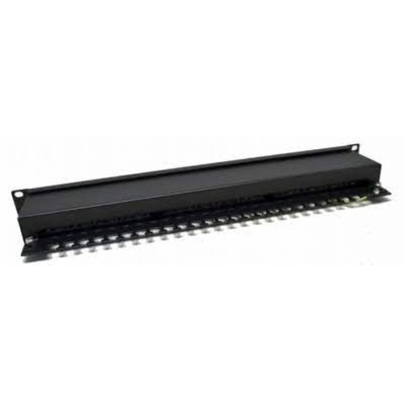 Used Patch panel W&T shielded 24 ports RJ-45 19" cat.5e 1U FTP from state cables (WT-2084-CAT.5E)