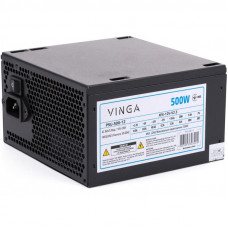 БУ Блок живлення 500 Вт Vinga, 24+4+4 pin, живлення відеокарти – 1x(6+2pin), 120 мм, ATX, PSU-500-12
