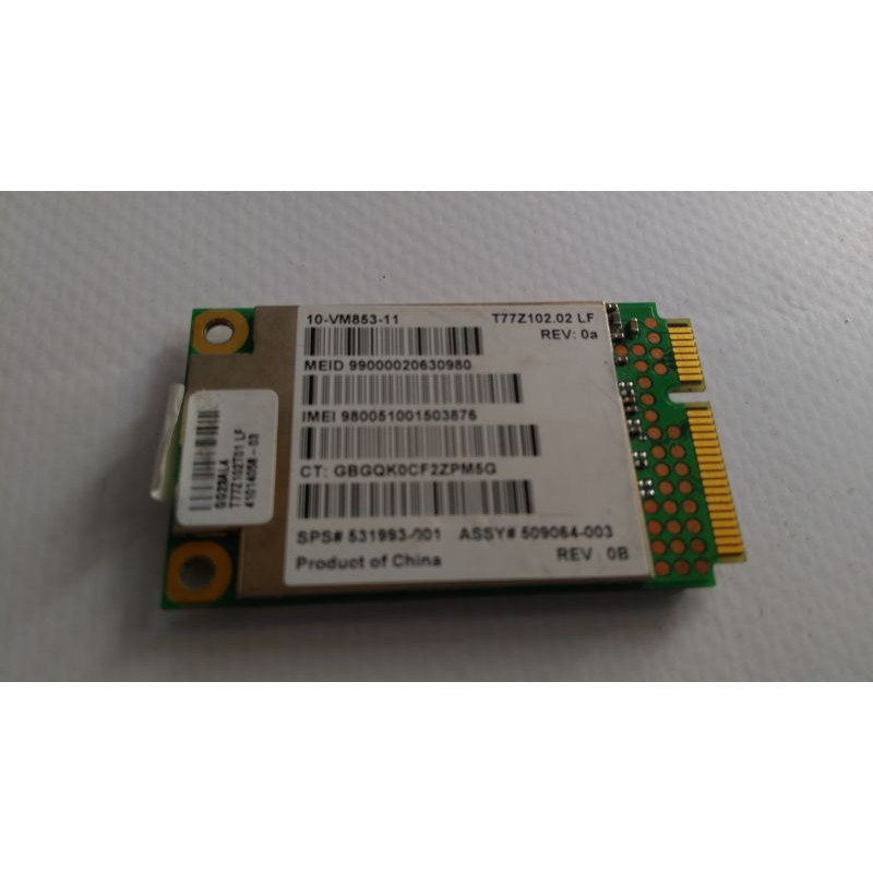 БУ Модем 3G Qualcomm Gobi2000 (mSATA/mini PCI-E, 3G/HSPA, GPS, WCDMA)