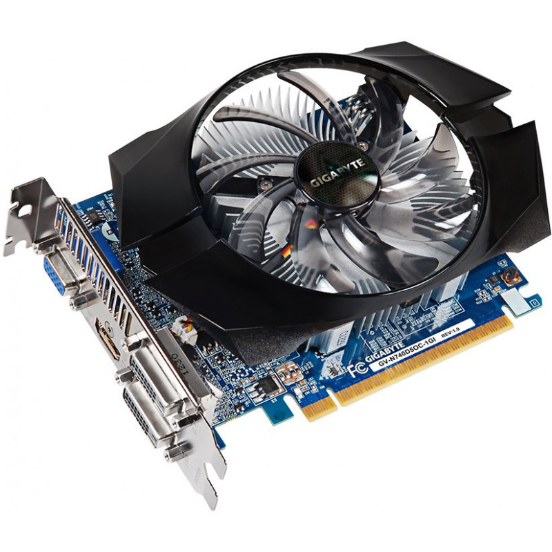 Відеокарта Gigabyte PCI-Ex GeForce GT 740 OC 2GB GDDR5, 128 біт, 1072/5000 МГц, VGA, 2хDVI, HDMI