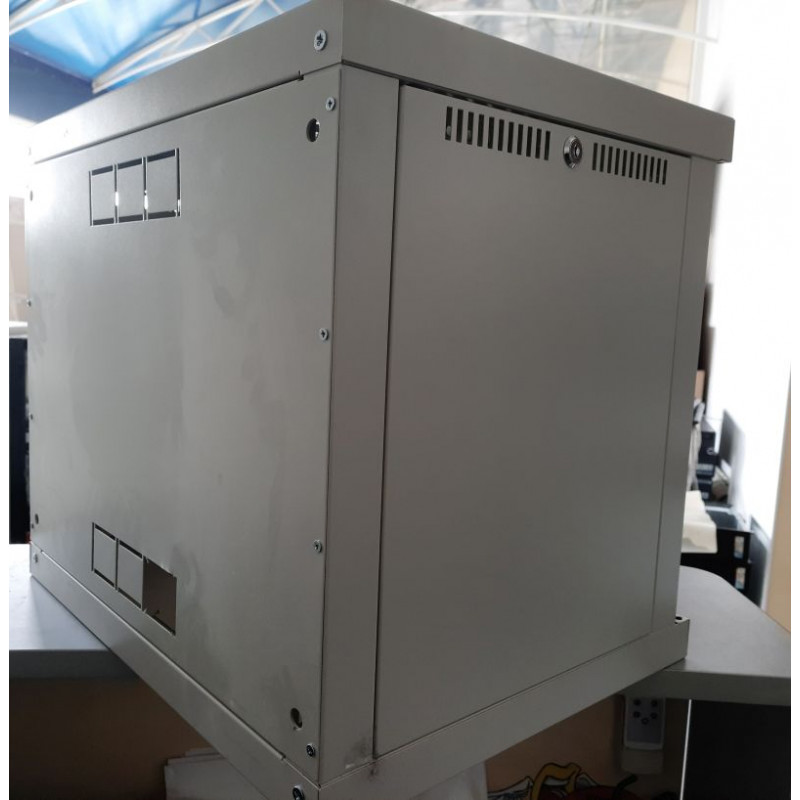 Used Wall-mounted cabinet 9U 570x510x450 CSV, plexiglass doors (945-A-ShN)