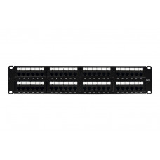 Used Patch panel 48 ports, 2U OK-Net, Cat.6, UTP (OK-PP202-6U48)