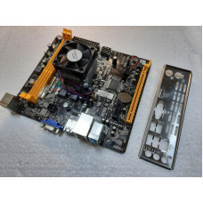Used Motherboard sAM1, Biostar AM1ML + Sempron X4 3850 (2xDDR3, PCI-Ex16x, VGA, MiniITX)