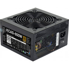 Power supply unit 600 W Aerocool, 24+4+4 pin, video card power - 2x(6+2pin), 120 mm, ATX, KCAS-60