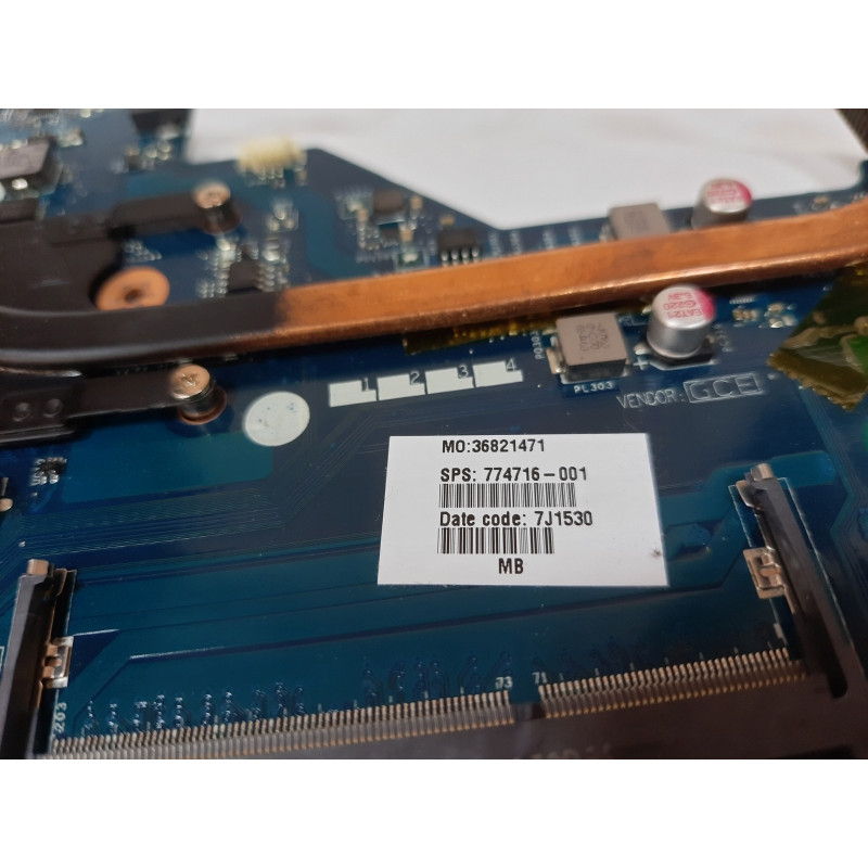 Used Motherboard for HP 250 G3 laptop (i3-4005U, power cable, additional USB, radiator)