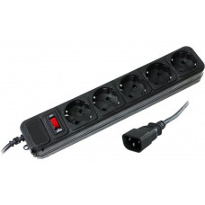 Patron SP-1053U 5-outlet power strip, 1 meter, UPS plug (C14)
