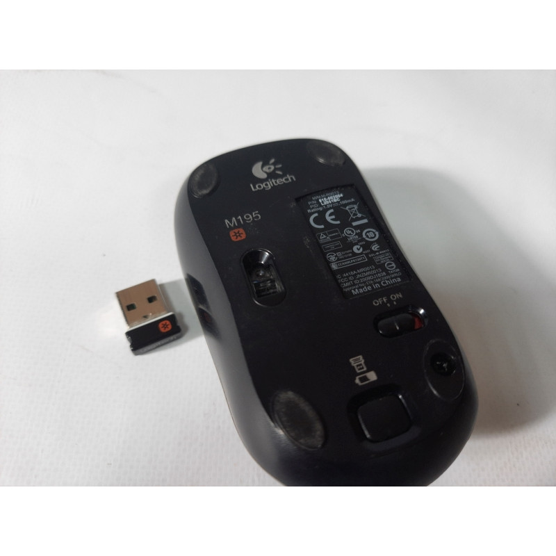 Logitech Wireless Mouse M195, radio, USB (810-002004)