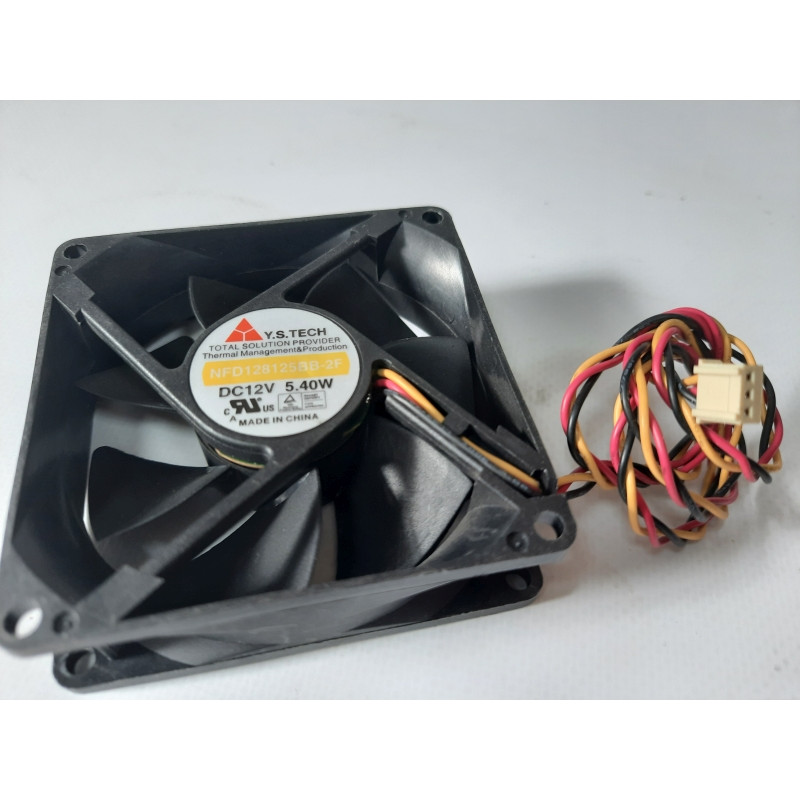 БУ Вентилятор для корпусу YSTECH NFD128125BB-2F, 80х80х25мм (12v 0.45a 3pin)
