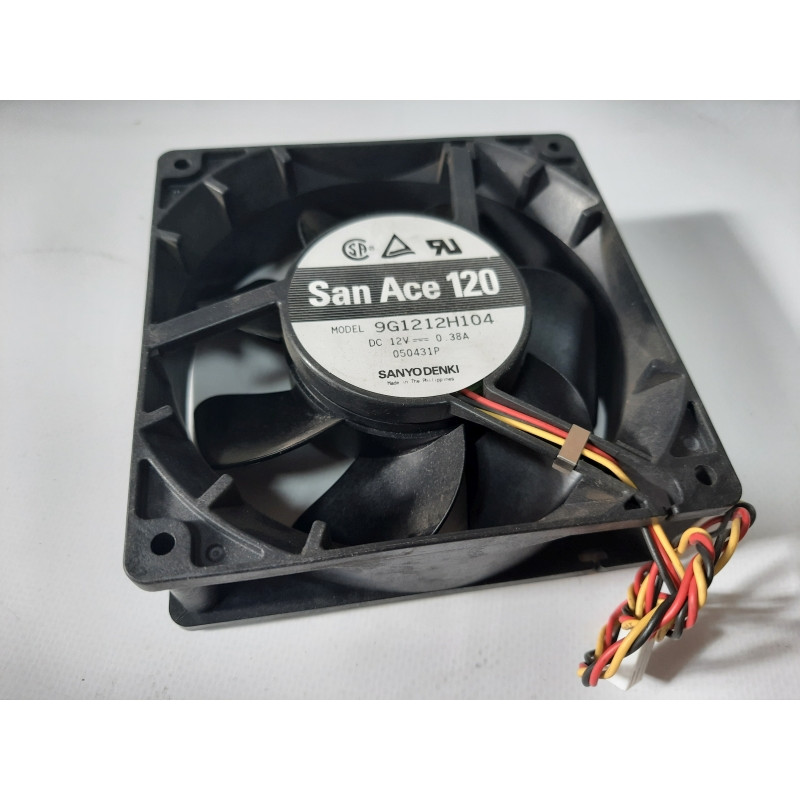 БУ Вентилятор для корпусу San Ace 120 9G1212H104, 120х120х38мм (12v 0.38a 3pin)