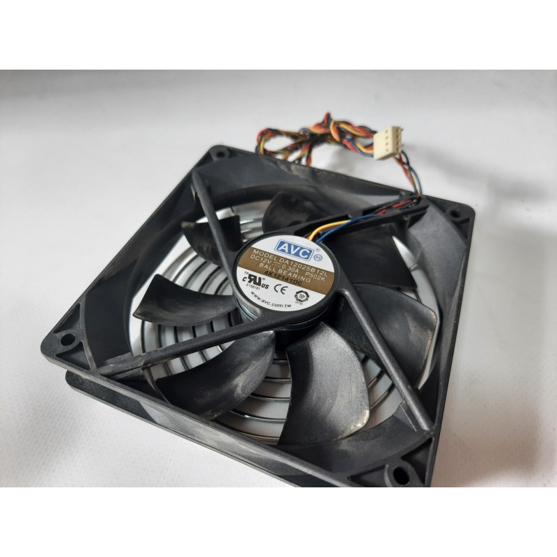 Used Fan AVC DA12025B12L (120x120x25, 4pin, 12v 0.30a)