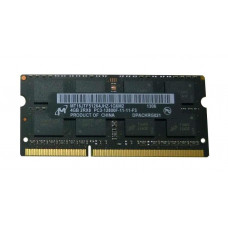 БУ Оперативная память 4 ГБ, DDR3, для ноутбуков, Micron (1600 МГц, 1.5 В, CL11, MT16JTF51264JHZ-1G6M