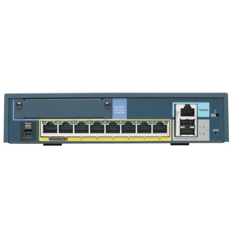 Used Router Cisco ASA5505 V12 Firewall (512mb RAM, 8x100mbps (2xPoE), 3 x USB, Console, SSC)