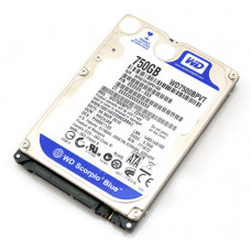 Used Hard drive 750 GB Western Digital (2.5", 5400 rpm, 8 MB, SATAII, WD7500BPVT)