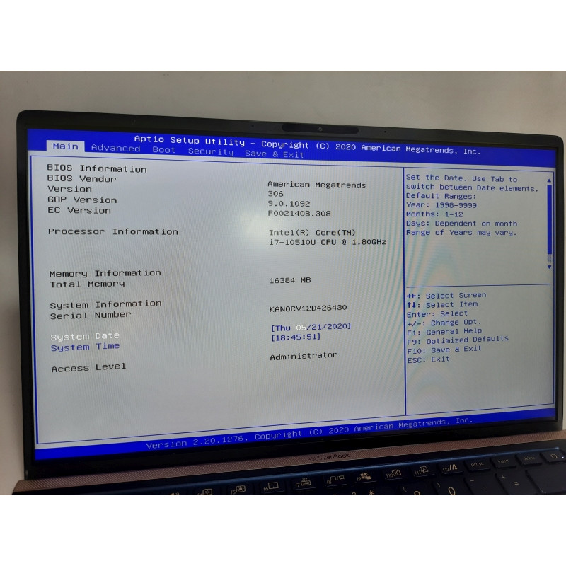 БУ Материнская плата для ноутбука Asus UX433FAC (UX334FL REV 2.0) рабочая, с дефектом