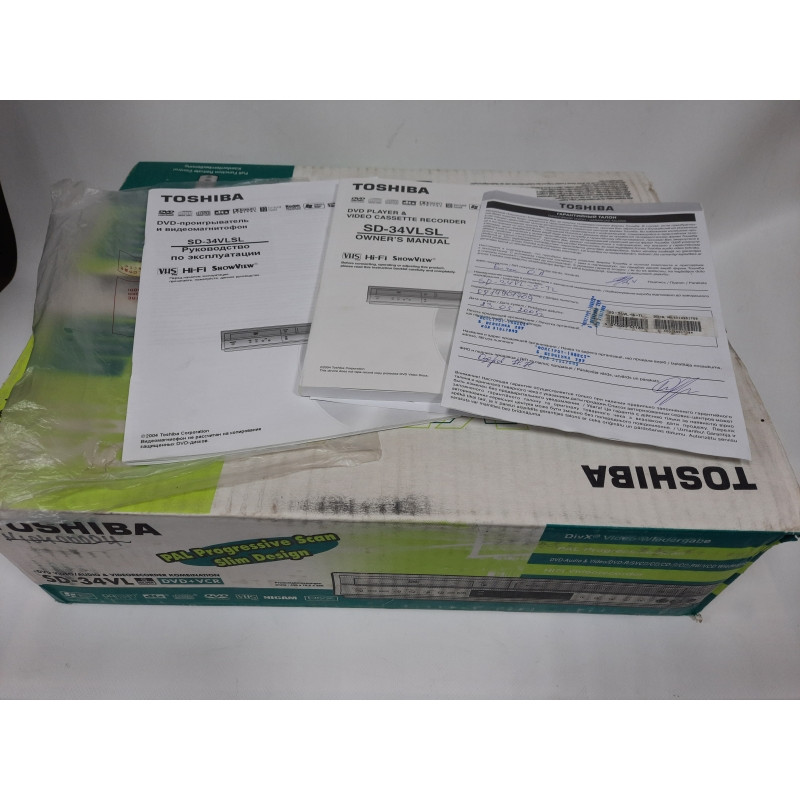 DVD-VHS player Toshiba SD-34VL-SL, VGA, S-Video, Composit, remote control