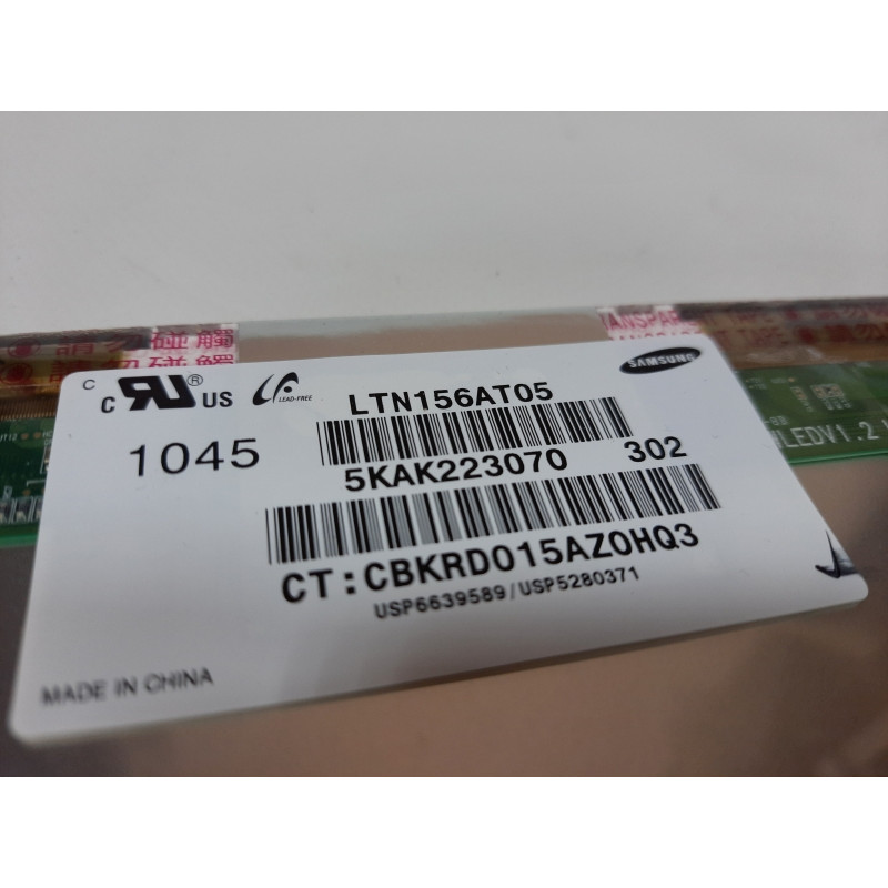 БУ Матриця (дисплей) 15.6" Samsung LTN156AT05-302 (LED, 1366 * 768, 40pin, зліва внизу, матова)