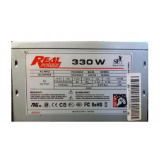 БУ Блок питания 330 Вт RealPower, 20+4 pin, питание видеокарты - Нет, 80 мм, ATX, CG-330 AR01