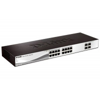 Used Managed Switch Level 2 D-Link DGS-1210-20, 16x10/100/1000Base-Tx, 4xMiniGBIC (SFP), rack