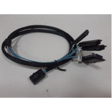 БУ Кабель MiniSAS HD to 4 x SATA з живленням (SFF-8643 to SATA) 1m