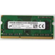 БУ Оперативная память 4 ГБ, DDR3L, для ноутбуков, Micron (1866 МГц, 1.35 В, CL13, MT8KTF51264HZ-1G9P