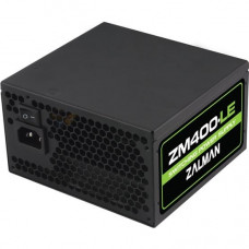 Power supply unit 400 W Zalman, 24+4 pin, video card power supply – 2x(6+2pin), 120 mm, ATX, ZM400-LE