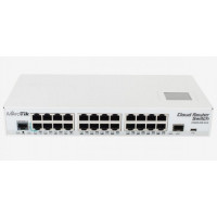 БУ Коммутатор управляемый Mikrotik CRS125-24G-1S-IN, Layer 3, 24x Gigabit, SFP, Console, USB, LCD