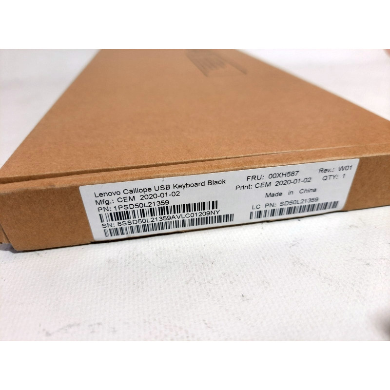 Lenovo Calliope wired keyboard, EN, USB (00XH587)
