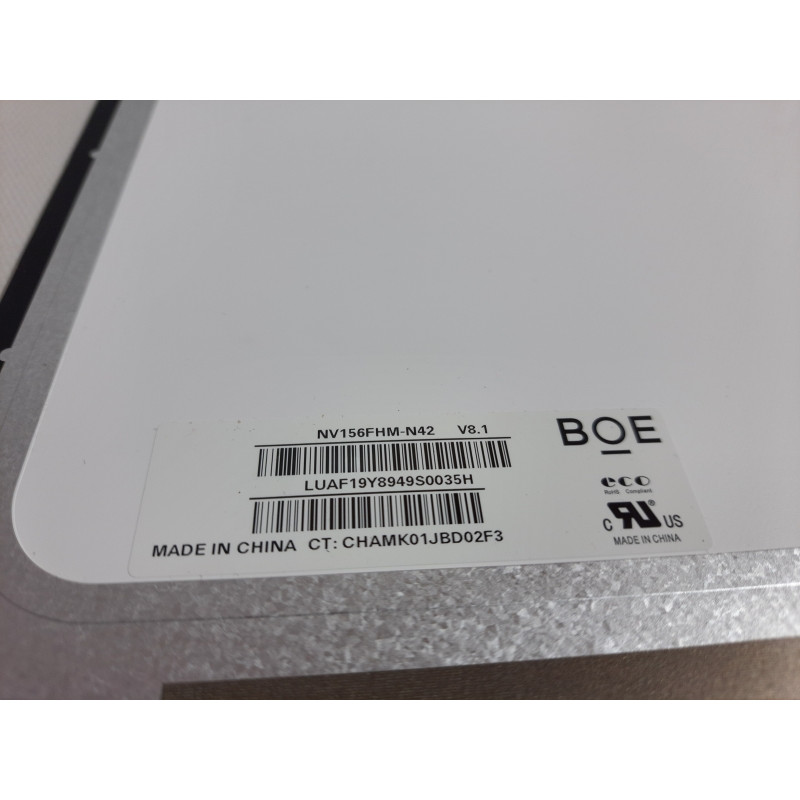 БУ Матриця (дисплей) 15.6" BOE NV156FHM-N42 (1920x1080, IPS, 30pin eDP, праворуч низ, верт. вушка)