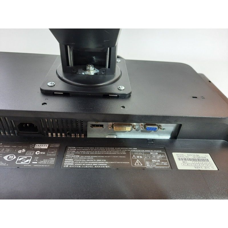 Used Monitor 23" LED TN, NEC E231W, 1920 x 1080, 5 ms, 16:9, VGA, DVI, DPort, E231W-BK