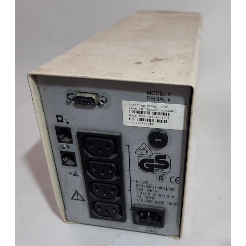 Backup UPS APC Back-UPS PRO 420IPNP (420 VA / 260 W, 160 - 286 V) without battery