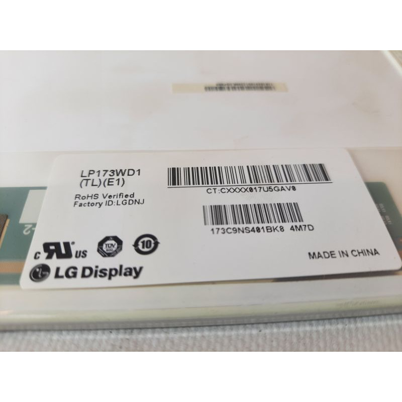 БУ Матриця (дисплей) 17.3" LG LP173WD1 (LED, 1600 * 900, 40pin, справа внизу, глянсова)