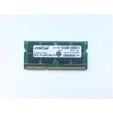 БУ Оперативная память 4 ГБ, DDR3, для ноутбуков, Crucial (1333 МГц, 1.5 В, CL11, CT51264BC1339.M16FD