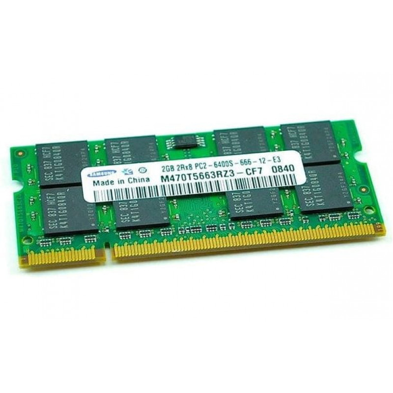 БУ Оперативна пам`ять 2 ГБ, DDR2, для ноутбуків, Samsung (800 МГц, 1.8 В, CL6, M470T5663RZ3-CF7)