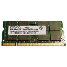 Used RAM 2 GB, DDR2, for laptops, Elpida (800 MHz, 1.8 V, CL6, EBE21UE8ACUA-8G-E)