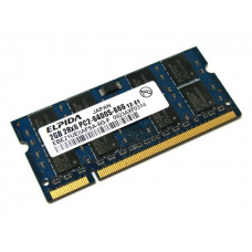 Used RAM 2 GB, DDR2, for laptops, Elpida (800 MHz, 1.8 V, CL5, EBE21UE8AFSA-8G-F)