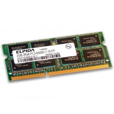 Used RAM 2 GB, DDR3, for laptops, Elpida (1066 MHz, 1.5 V, CL7, EBJ21UE8BAU0-AE-E)