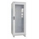 БУ Шкаф напольный 32U 600X800 Ухл-Маш, дверь стекло/глухая, на ножках и роликах