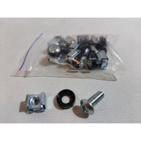Used Mounting kit (M6 screw, nut, washer) 10pcs, for server cabinet/rack