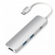 USB Hub Satechi Aluminum Type-C Slim Multi-Port Adapter 4K Silver (ST-CMAS)