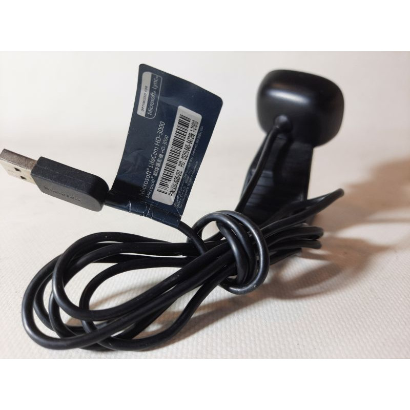 Microsoft LifeCam HD-3000 Webcam, HD (1280x720) fixed focus, microphone