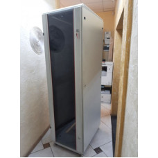 Used Floor-standing cabinet 42U 600X800 CMO, glass/blank door, on legs