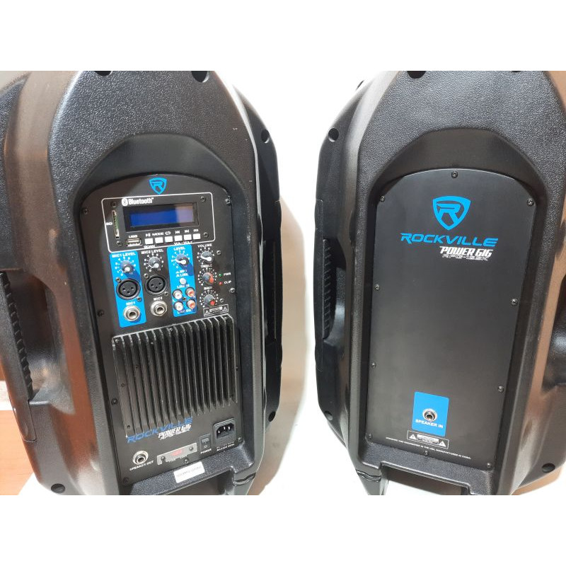 Used Acoustic set Rockville RPG122K, 12" speakers, 250W, mixer, Bluetooth, USB, stands