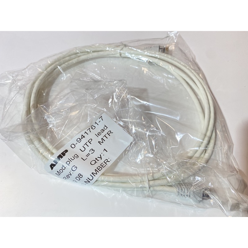Patch cord AMP 941761-6 (UTP 3m, Ethernet (RJ45), 5E, white)
