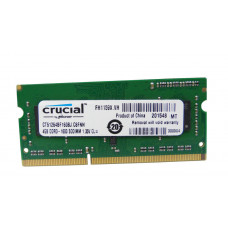БУ Оперативная память 4 ГБ, DDR3L, для ноутбуков, Crucial (1600 МГц, 1.35 В, CT51264BF160BJ.C8FNN