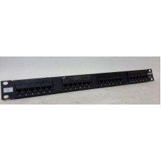 Used Patch panel 24 ports, 1U AMP, Cat.5e, UTP (406330-1)